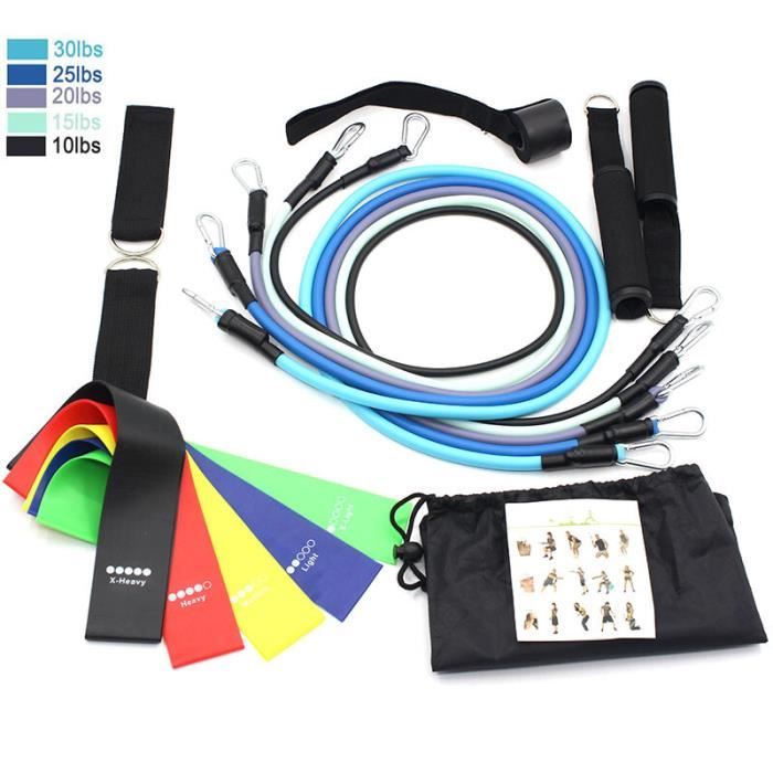 Lot De 2 Bandes élastiques De Fitness – 8 Niveaux De Résistance – Boucles D'exercice Extensibles Pour Musculation, Yoga, Rééducation
