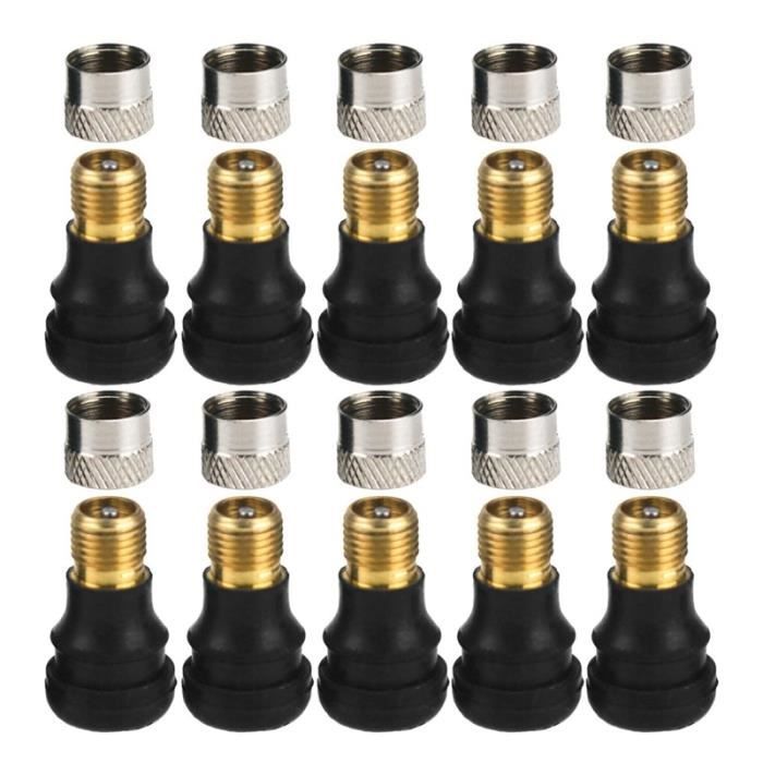 Lot De 4 Valves TR412 Pour Pneus Sans Chambre à Air - Caoutchouc EPDM, Tige En Alliage Aluminium, Joint PTFE, Hauteur 36mm - 8
