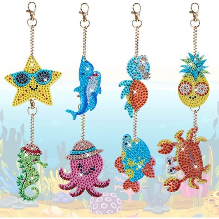Ojexus Porte-clés tendance en cuir avec pendentif en forme d'ours en peluche et strass - Accessoire de voiture, marron, Medium
