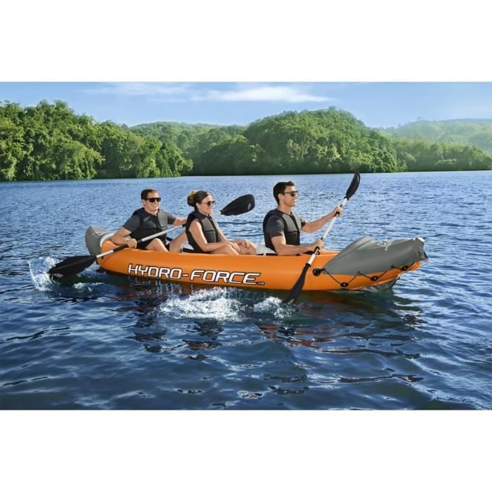 Kayak gonflable Hydro-Force Rapid 3 personnes - Bestway - Orange