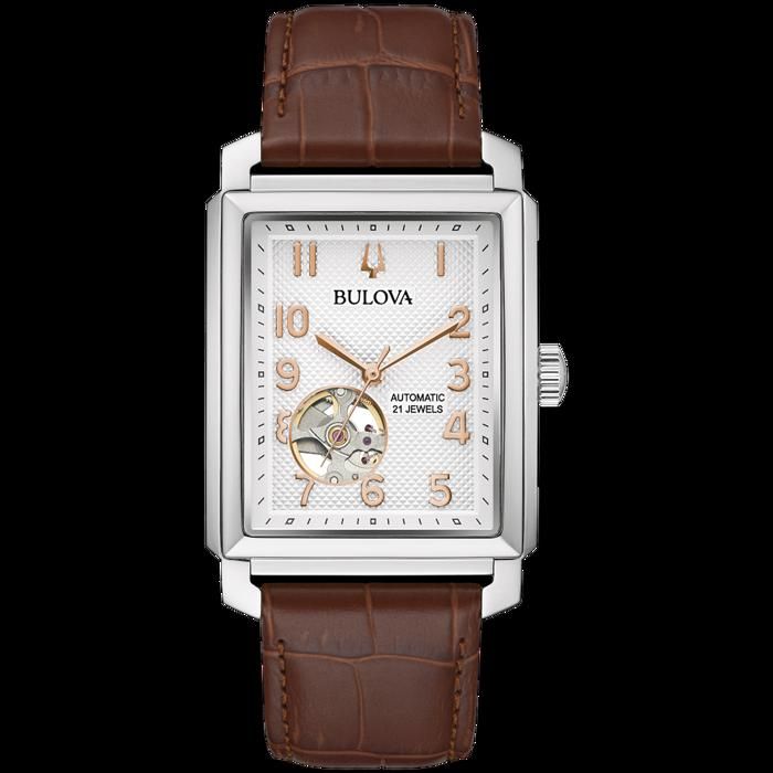 Bulova Montre Marron Analogique Hommes Sutton Automatic 96a268