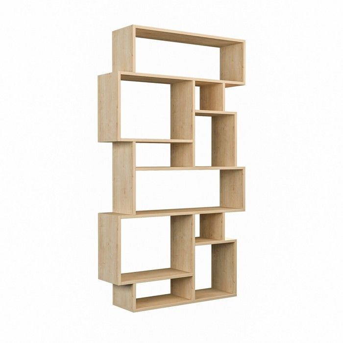 CALICOSY - Etagère bibliothèque avec niches H168 5 cm - KARMATO - Chêne CALICOSY - Etagère bibliothèque avec niches H168 5 cm - KARMATO - Chêne
