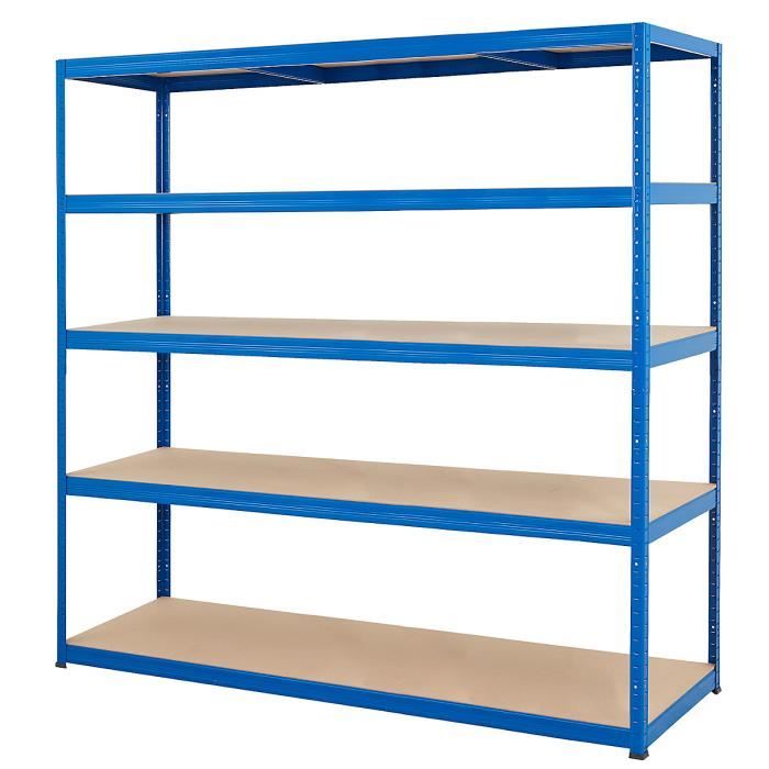 solide rayonnage de garage charge max par etagere 200 kg h x l x p 1 780 mm x 1 800 mm x 600 mm cdiscount maison