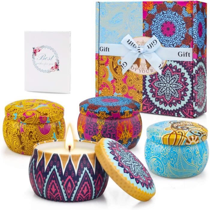 Coffret 6 Bougies Parfumées Apothicaire - Parfums Musc Blanc, Fleur De Coton, Ambre, Neuves, Made In China