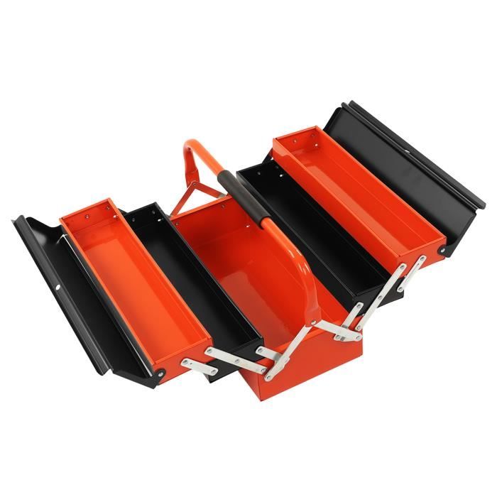Boîte à Outils Malette ANT MiniTyger Double – 29x20x12cm, Noir Et Orange