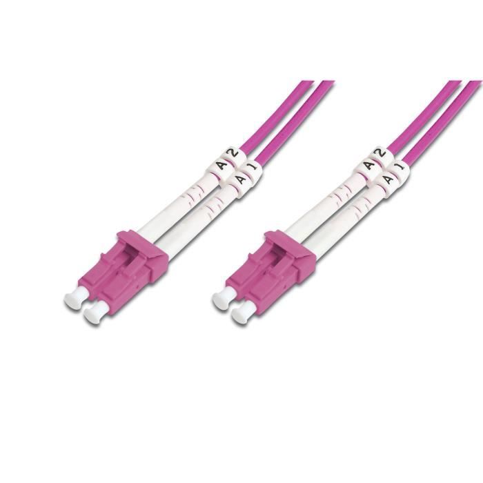 Câble Fibre Optique Duplex 50/125 OM4 LC LC Violet 2 m.