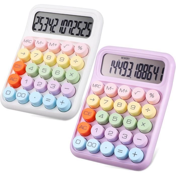 Multifonction Calculatrice de Bureau,12 Chiffres LCD HD Écran Version de Base Jaune Mignonne Multifonction Calculatrice de Bureau,12 Chiffres LCD HD Écran Version de Base Jaune Mignonne
