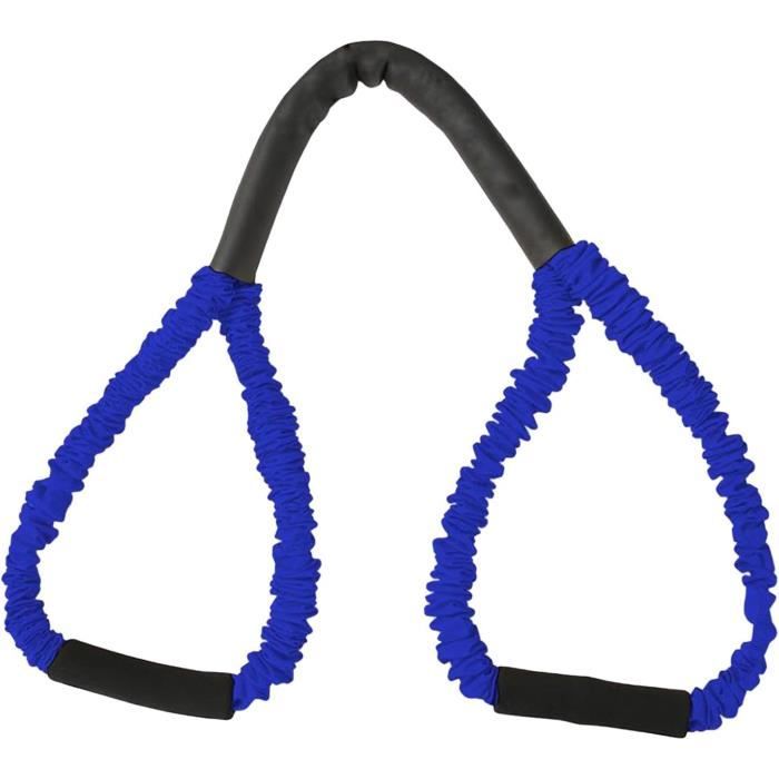 Bandes De Résistance Fitness 4 Tubes Avec Poignées Et Pédales Cheville - Pour Abdos, Musculation, étirement - Lot Complet Violet