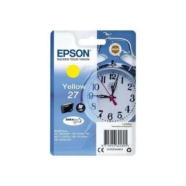 EPSON Cartouche dencre T2704 Jaune - Réveil (C13T27044012)