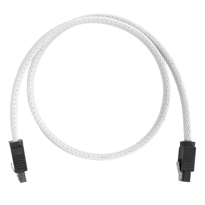 Fdit Câbles Sata SSD Sata Cable 3.0 Solid-State Disk 8-Core 7P Coude