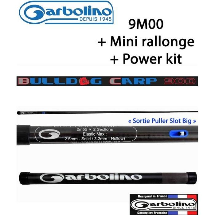 Pack Pêche Au Coup / Carpe Garbolino Bulldog Carp 9M00 + Mini Rallonge + Power Kit