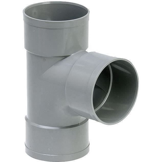 Tuyau culotte - té évacuation femelle femelle - D : 100 mm Angle : 87°30