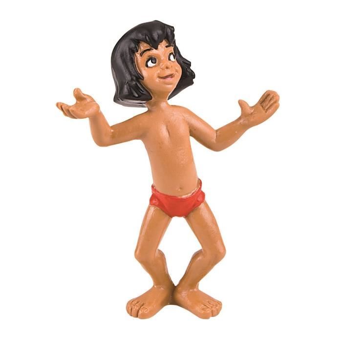 figurine mowgly - bully - le livre de la jungle disney - 7 cm - enfant - mixte