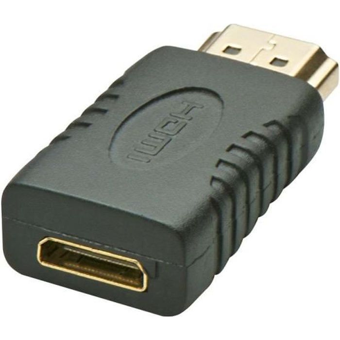 Adaptateur HDMI (= HDMI Type A) Femelle vers Mini HDMI Mâle (= HDMI Type  C) - Cdiscount Informatique