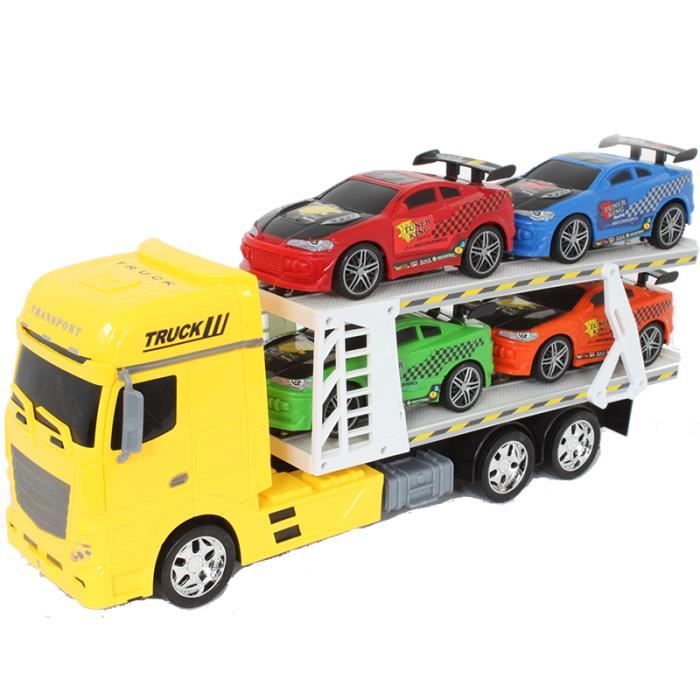 lenbest Camion de Transporteur Voiture Jouet - Ensembles de camions de  Construction 11 en 1 Camion Transporteur de Petites Vo