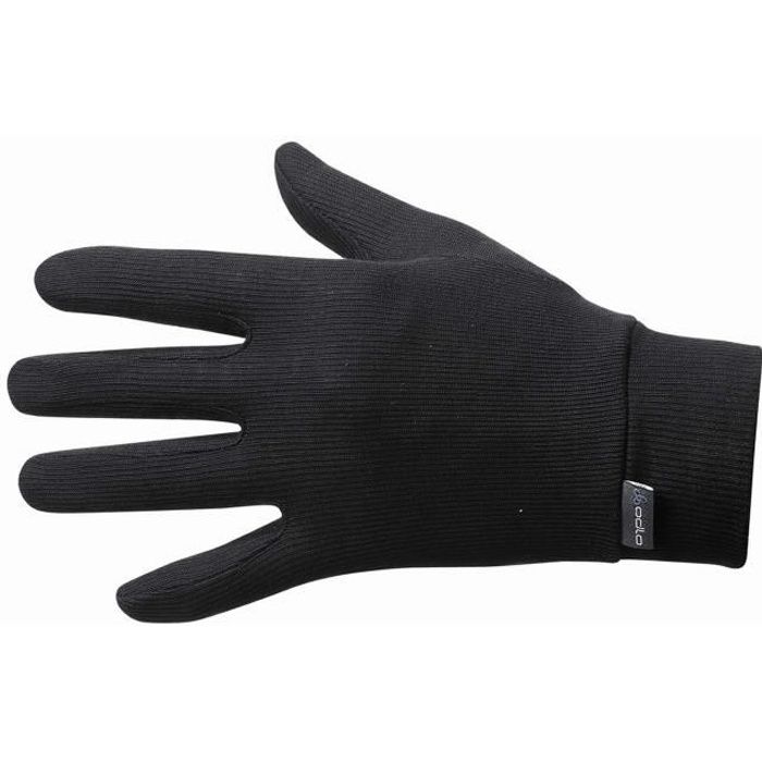 Sous gants Odlo Unisexe Warm Ski Noir Respirants et
