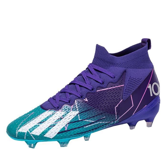 Chaussures De Football Enfant/Garçon - Crampons Pour Terrain Extérieur/Intérieur, Cuir Synthétique, Semelle Caoutchouc Antidérapante