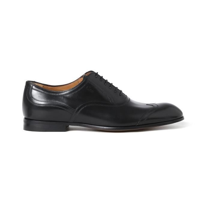 Homme Psl Noir en Cuir à Lacets formelle chaussures tailles uk 7-11 Red01b 