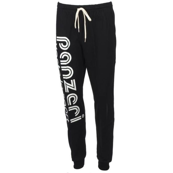 pantalon de survêtement uni t noir/blc pant slim - panzeri - handball - indoor - coupe slim