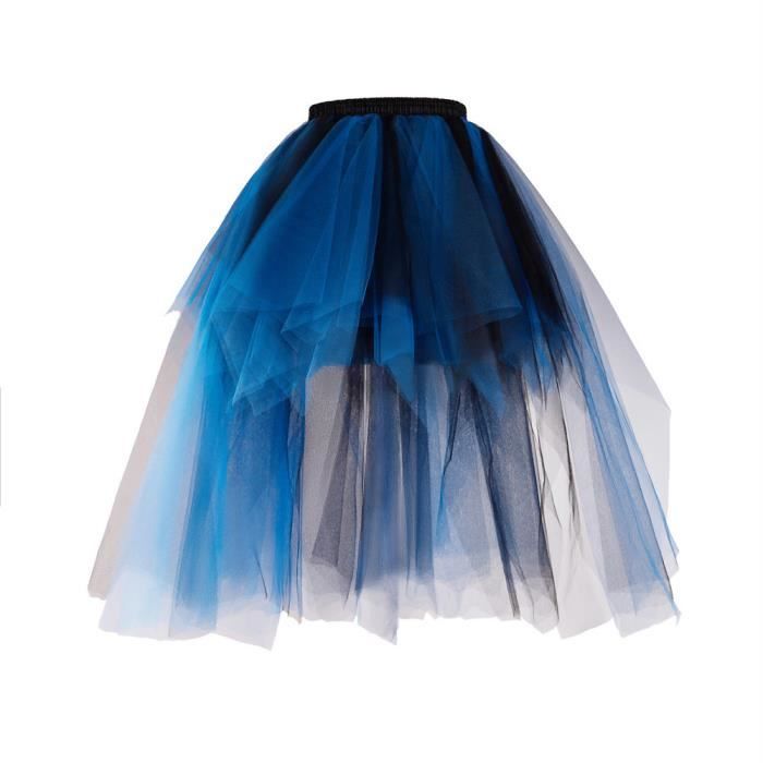 Jupe Femmes gaze taille haute pli arc-en-ciel courte de danse tutu en