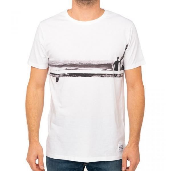 PULL IN T-shirt Col rond Homme Coton LINESURF Blanc