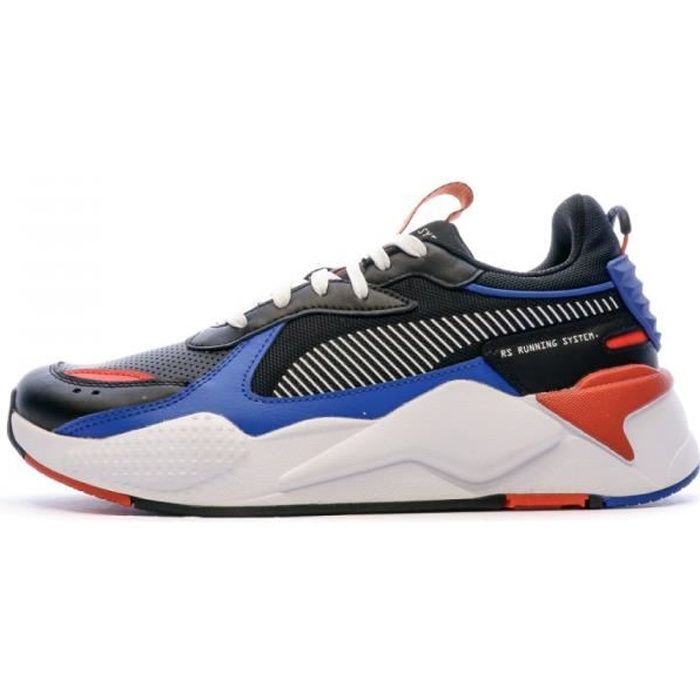 puma blanche bleu rouge