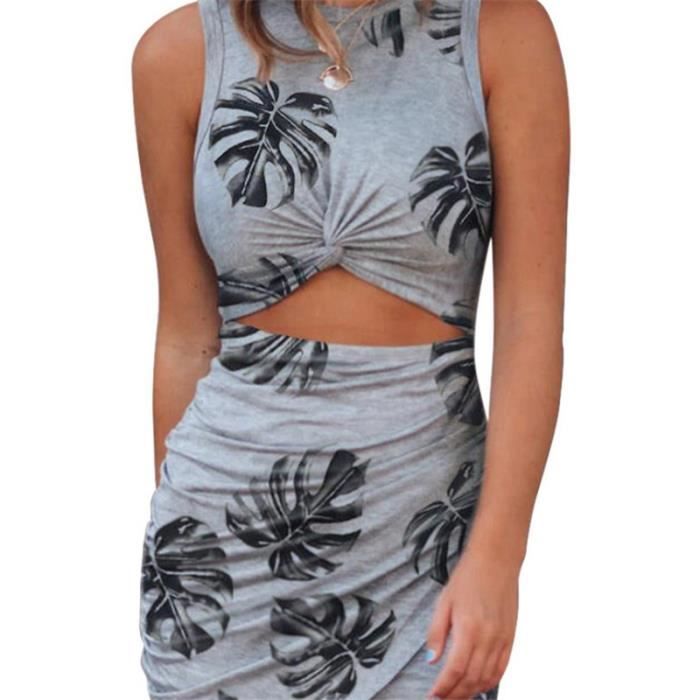 Robe Col V Profond Sans Manches – Femme, Mini, Moulante, Pour Fête/cocktail, Uni Noir