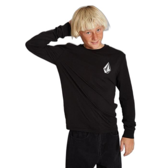 Volcom Sweat-shirt à manches longues et col rond Iconic Stone pour homme, Gris chiné, L