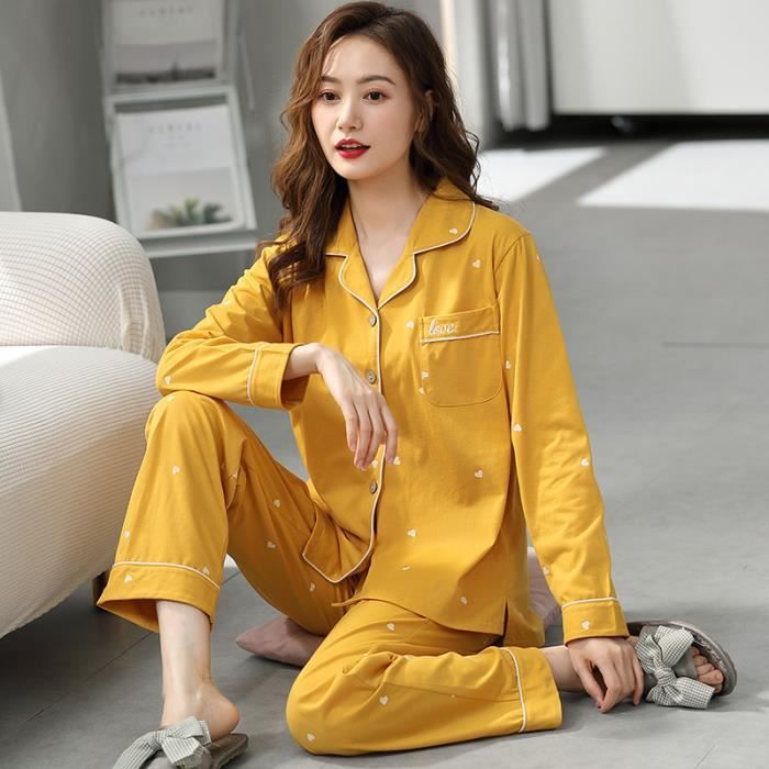 Pyjama Jaune Banane pour femme Pyjama Jaune Banane pour femme