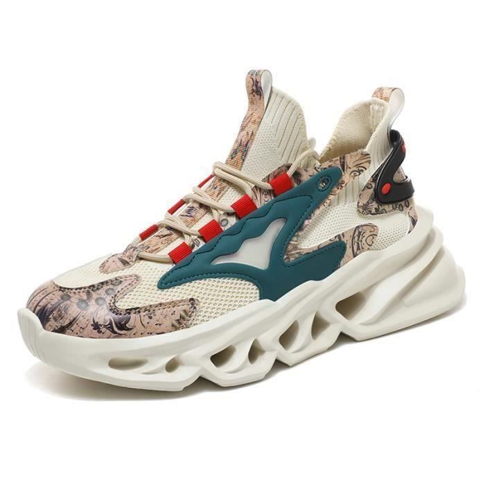 Chaussures De Basket-ball For Hommes, Maille Respirante, Chaussures De Sport à La Mode, Chaussures De Loisirs(Green,37 EU