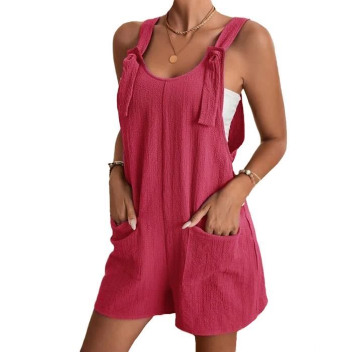 Weiqiqre Combinaisons Pour Femmes, Combinaisons Et Salopettes, Mode Été Décontractée Sans Manches à Bretelles Courtes