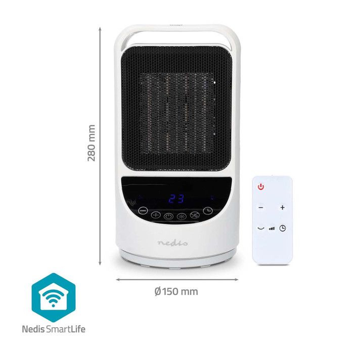NEDIS Radiateur Soufflant PTC en Céramique Smartlife