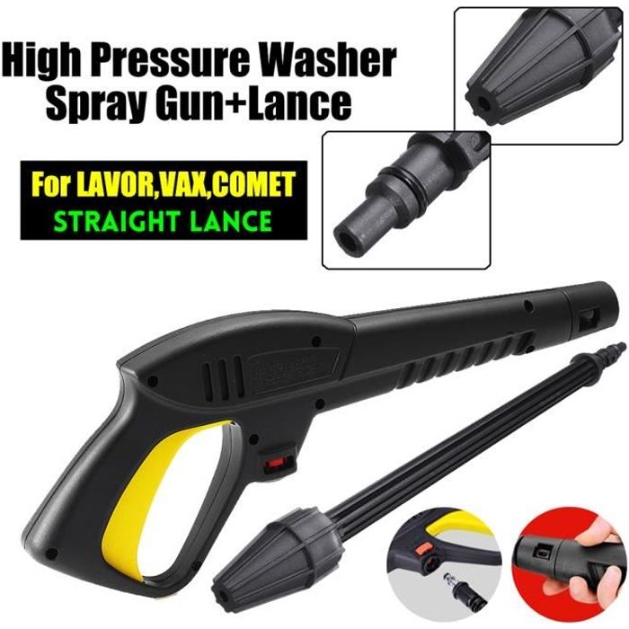 Pistolet à eau lavage haute pression pour LAVOR/VAX/COMET - noir + jaune - max 120 bar