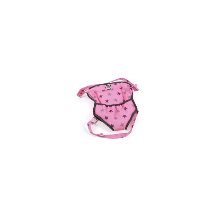 Sac Porte Bebe Reglable Pour Poupon 55 Cm Maxi Rose Etoiles Accessoire Poupee Cdiscount Jeux Jouets