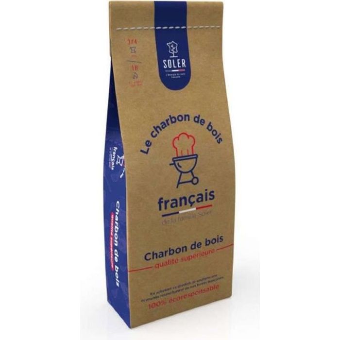 Charbon de bois - PROVENCE OUTILLAGE - qualité supérieure 20L 20Kg