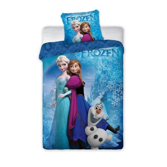 Reine des Neiges Frozen - Parure de lit housse de couette réversible -  Cdiscount Maison