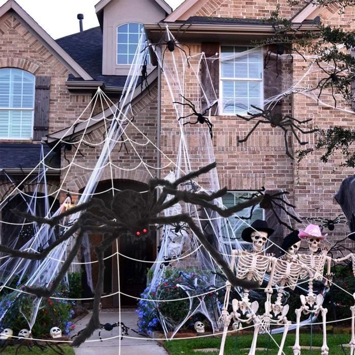 3.5M Giant Halloween Toile D'Araignée + Trois Énormes Comme Hairy