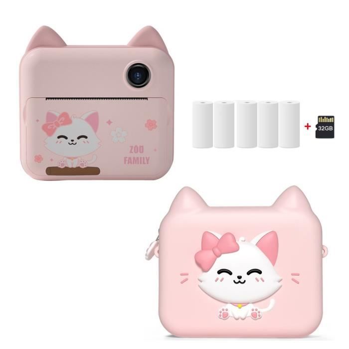 Appareil Photo Instantané Pour Enfants Uleway - Couleur Rose, Avec Papier D'impression Inclus
