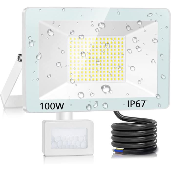 100W Projecteur Led Exterieur Detecteur De Mouvement,Ip67 Etanche Spot