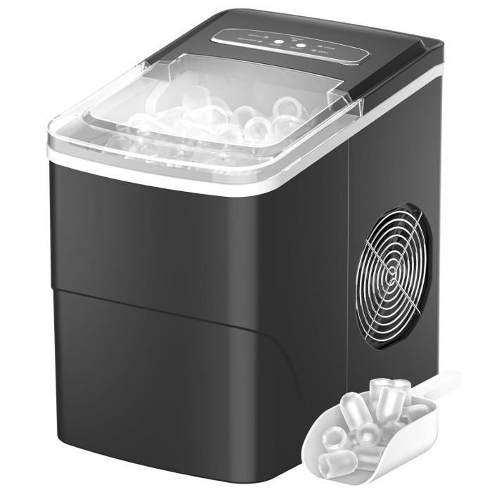 Machine à Glaçons, 12kg En 24h, 9 Glaçons En 6-8 Minutes, Machine