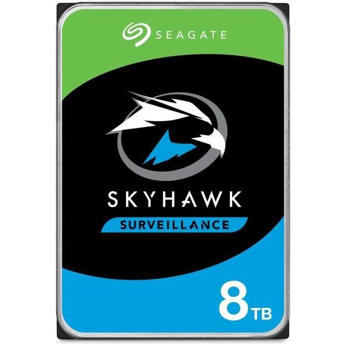 SEAGATE Disque dur Interne Surveillance SkyHawk 8To 5 900 trmin 3.5 ST8000VX004