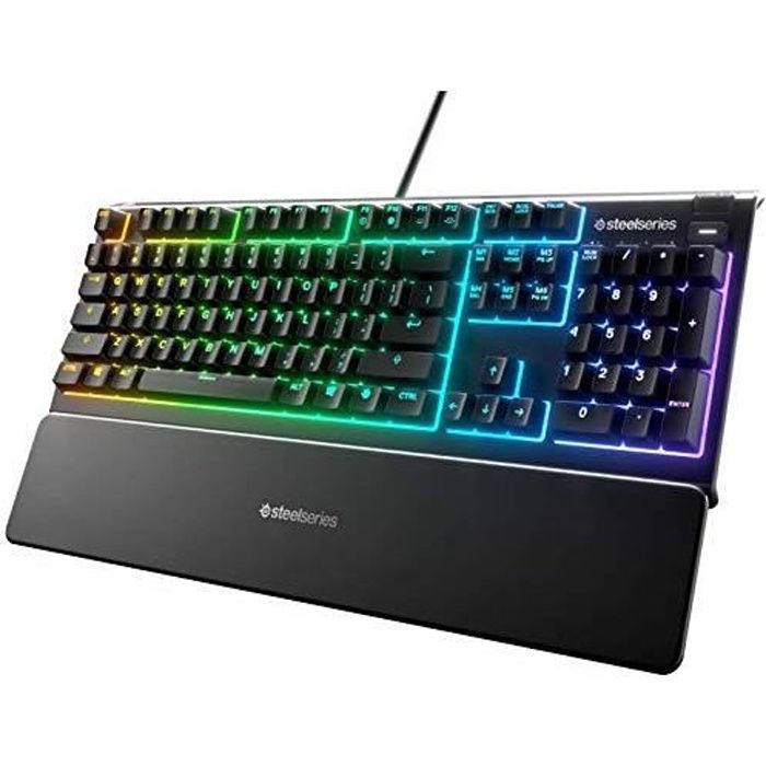 Steelseries Apex 3 - Clavier de Gaming - Illumination RVB sur 10 Zones -  Repose-Mains Magnétique Premium - Agencement Am 6479 - Cdiscount  Informatique