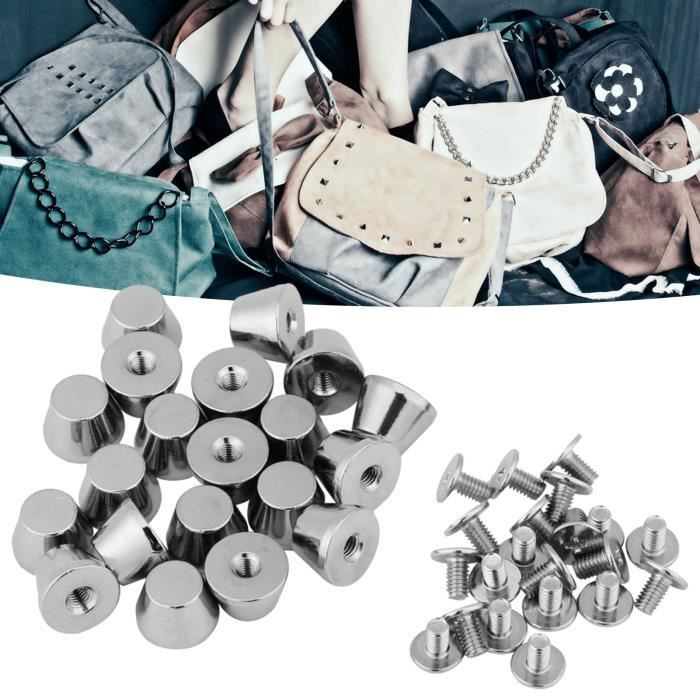 20 Pièces Tête Plate Cuivre Laiton, Rivets Pour Cuir Chicago Vis Vis