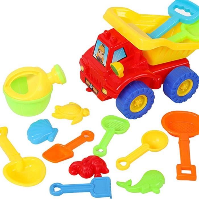 HOTUT – 8 Jouets De Sable En Silicone Souple Avec Seau Pliable, Pelle Et Moules (tortue, Crabe, étoile…) – Pour Plage, Bac à Sable Ou Bain – Cadeau D'été Pour Enfants