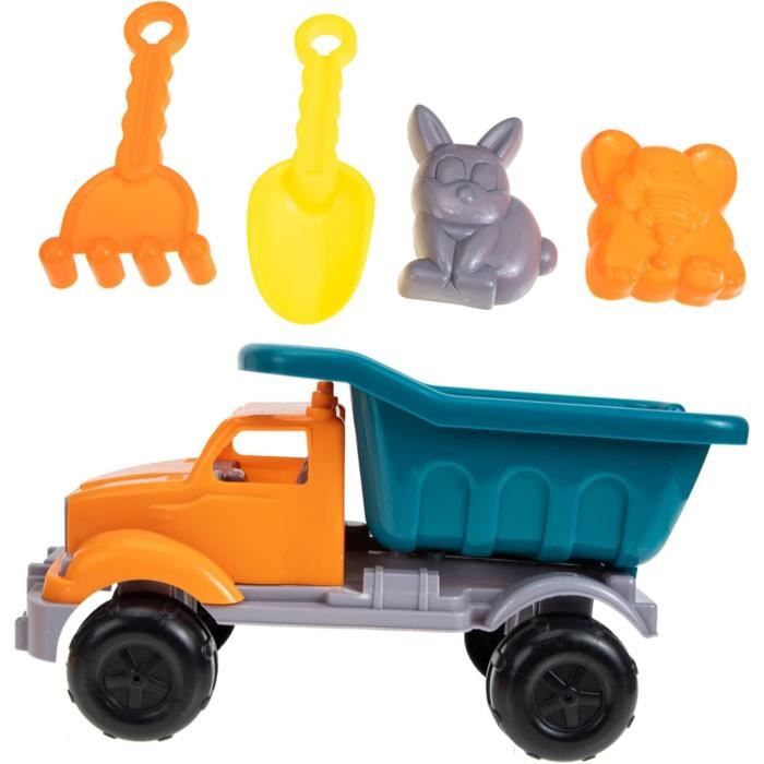 Fegalop Jeux De Plage 14 Pièces - Seau Pliable, Pelle, Moules - Jouets Sable Enfants 3-6 Ans