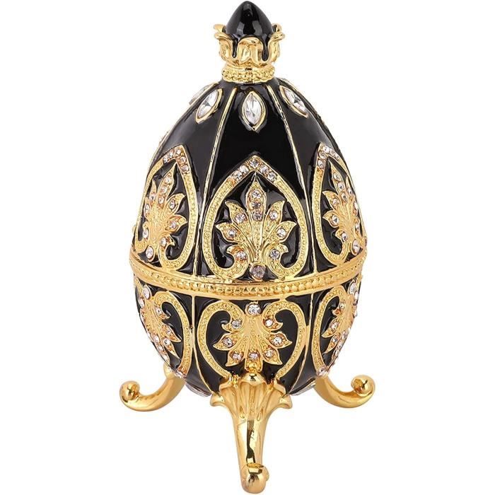 Pendentif Œuf Style Fabergé – Bijou Fantaisie Émaillé Multicolore (Neuf Avec étiquettes)
