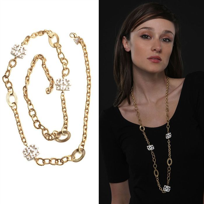 Collier sautoir en or jaune 18K (750°/°°) en maille bâtonnets torses