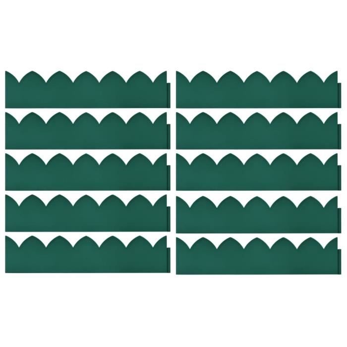 Bordures de jardin - VIDAXL - Vert - 65x15 cm - PP