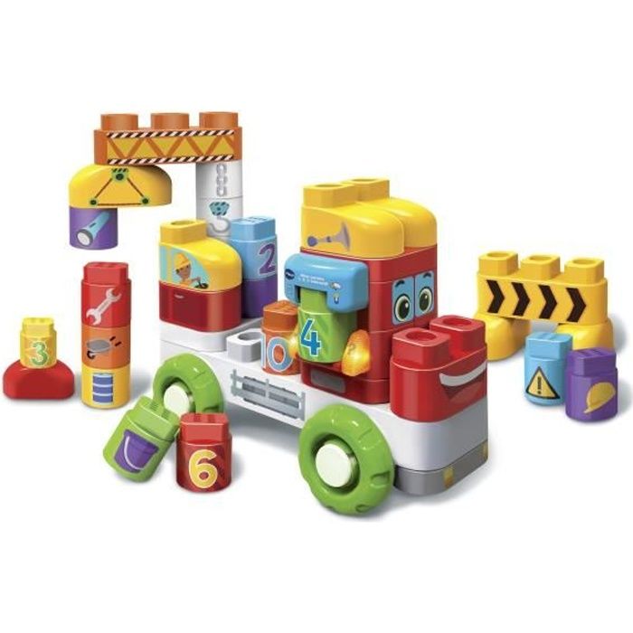 Vtech Bla Bla Blocks Mon Camion 1 2 3 Interactif Blocs Parlants A Connecter Cdiscount Jeux Jouets