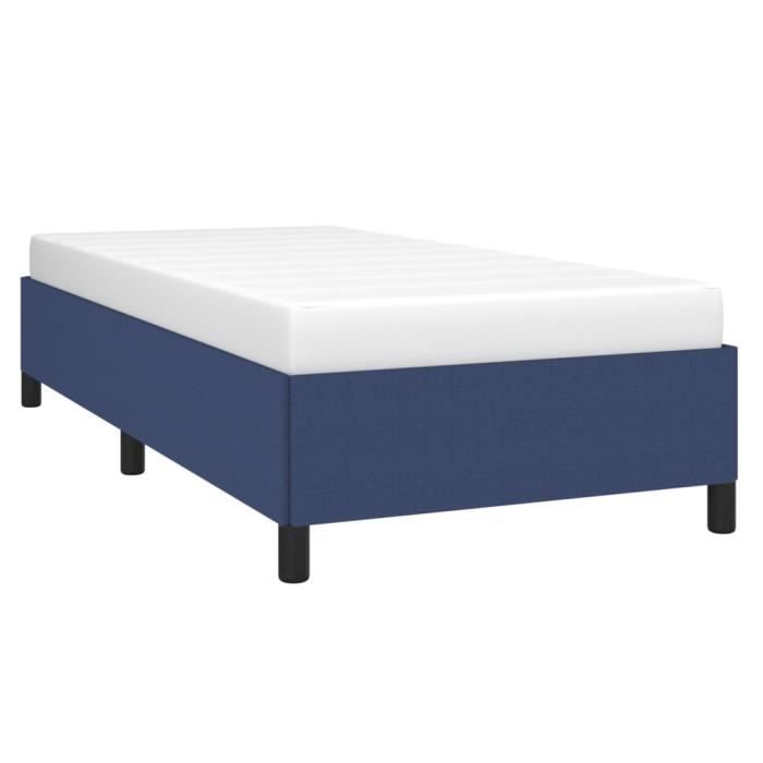 tip - lits - cadres de lit - cadre de lit bleu 90x200 cm tissu - haute qualite - dx5779